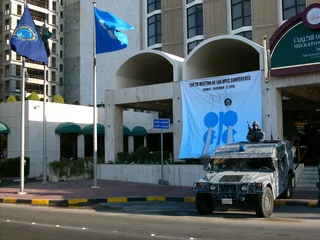 OPEC ministers and delegates at the OPEC ministerial conference in Kuwait in December 2005